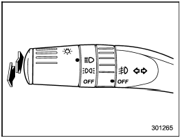 High/low beam change (dimmer)