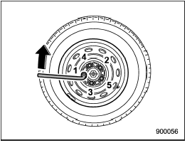 15. Use the wheel nut wrench to securely