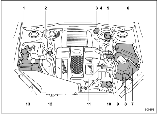 Turbo models - Engine compartment overview - Maintenance and service ...