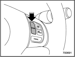 1. Push the CRUISE main switch button.