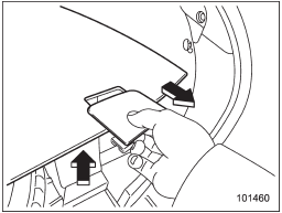 2. Open or remove the cover for the appropriate upper anchorage.