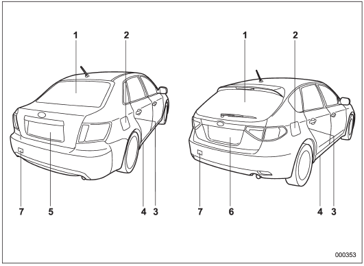 1) Rear window defogger