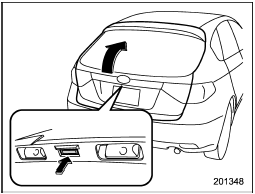 The rear gate can be locked and unlocked using any of the following systems.