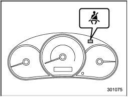 Front passengers warning light