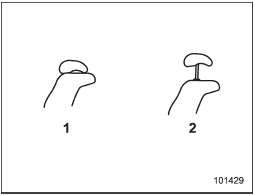 1) When not used (lowest position)