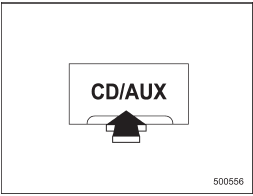 Each brief press of the “CD/AUX” button changes the modes in the following sequence.