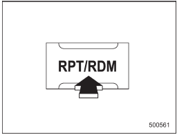 To playback a track/index/file(s) at random, press the RPT/RDM button for 0.5 second or longer while the track/index/file is playing.