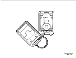 1. Carefully pry the remote engine start transmitter halves apart using a small flathead screwdriver.