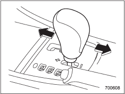 Shift to the next-higher gear by briefly pushing the select lever toward the + end of the manual gate.