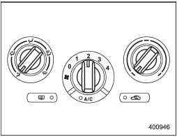To force outside air through the instrument panel outlets: