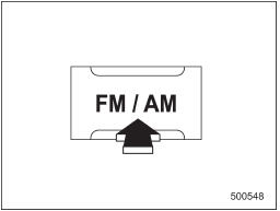 Push the FM/AM button when the radio is off to turn on the radio.
