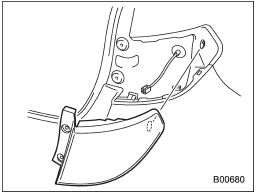 6. Put the rear combination light assembly into place while aligning the clip with the guide on the vehicle.