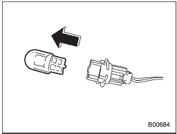 3. Pull the bulb out of the bulb socket and replace it with a new one.