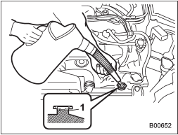 1) Fill up to this level