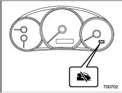 7. Within 2 seconds after releasing the Vehicle Dynamics Control mode switch, press the Vehicle Dynamics Control mode switch once again. Then the Hill start assist OFF indicator light illuminates.