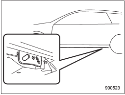 The rear tie-down hooks are located near each of the jack-up reinforcements.